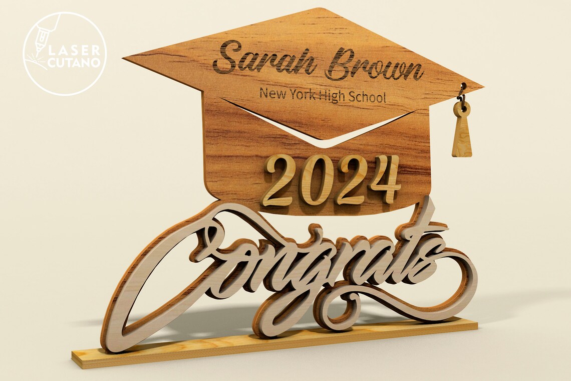 Engraved Congrats Graduation free standing plaque
